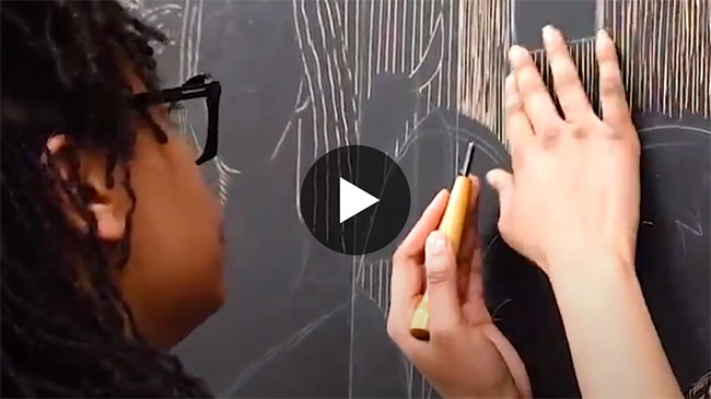 Poster Frame of Video showing Latoya Hobbs carving